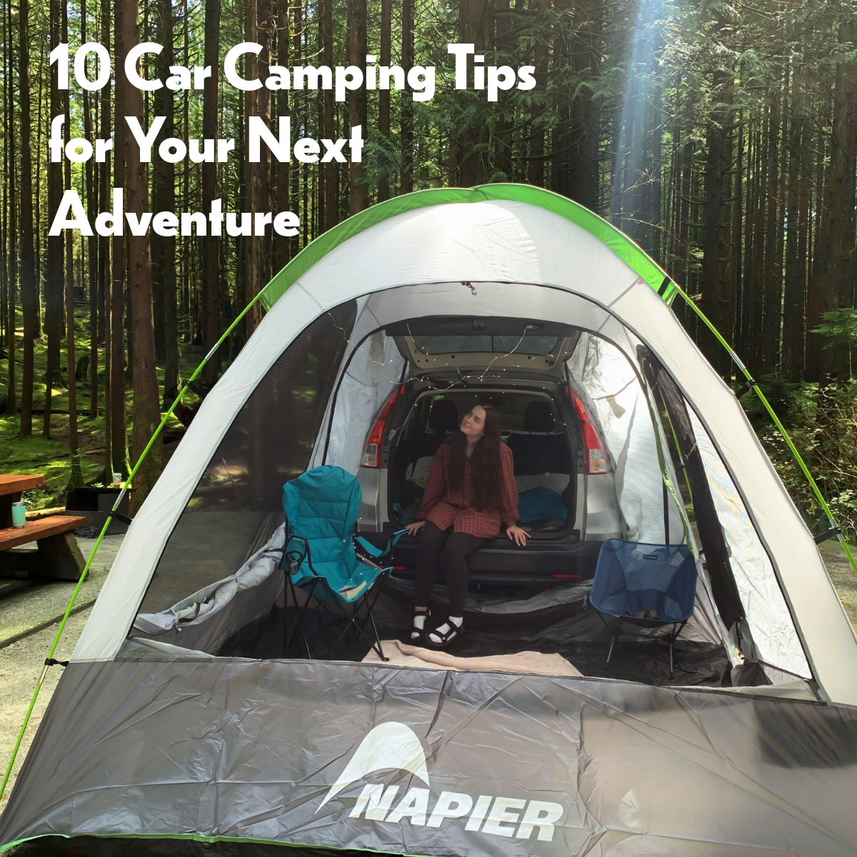 Napier Ambassador, Luis Cabrera enjoying the Backroadz SUV tent