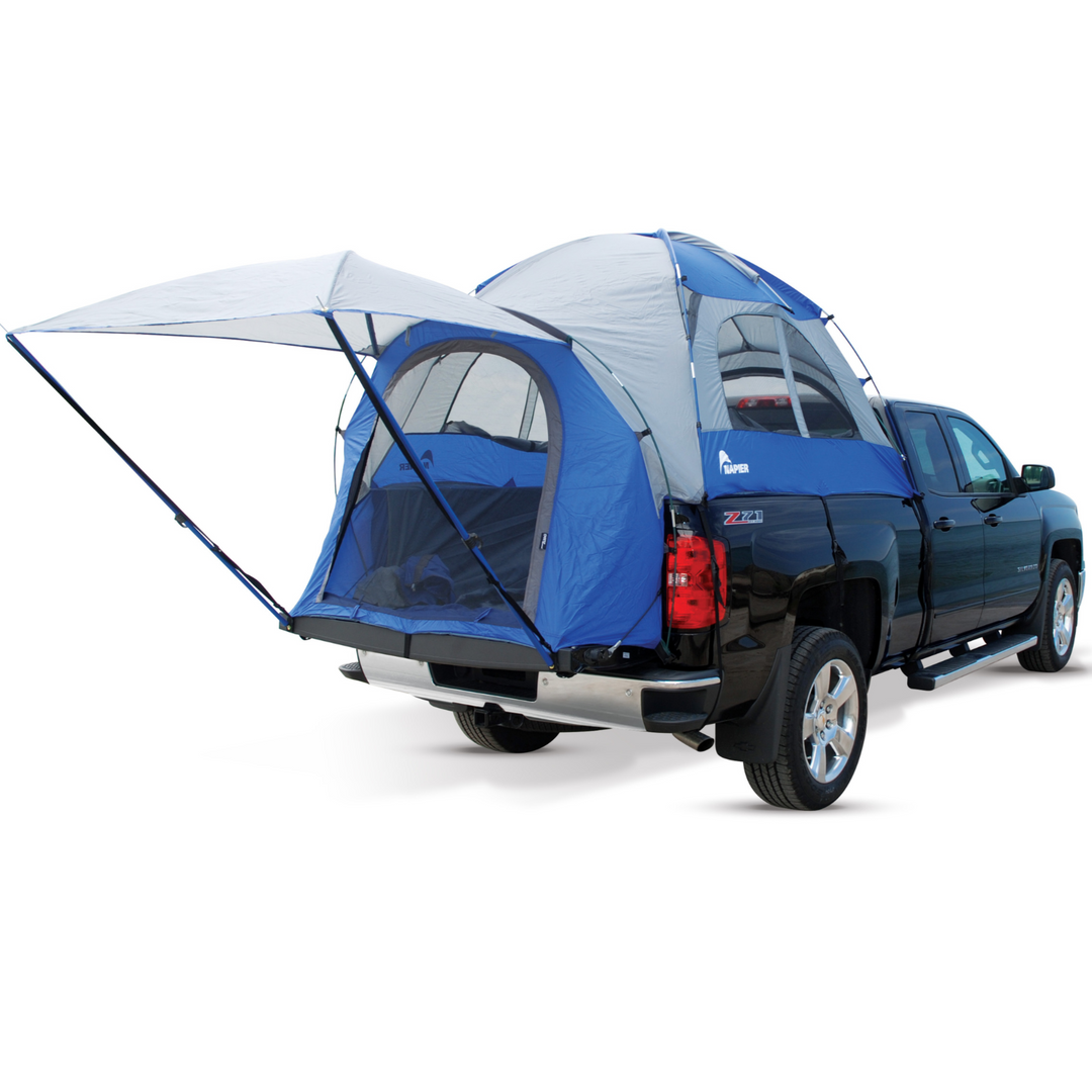 Napier outdoors sportz truck tent blue and grey on a truck